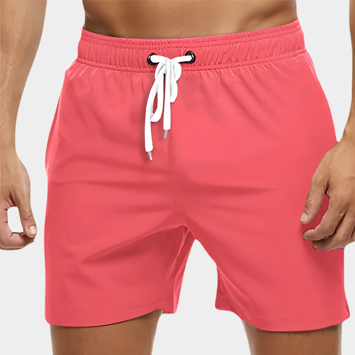 Men's Drawstring Board Shorts with Side Pockets