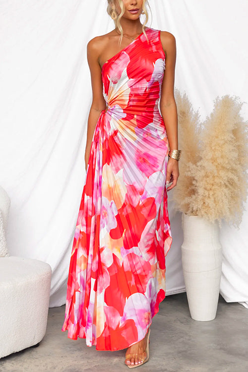 Delilah | Floral One Shoulder Maxi Dress