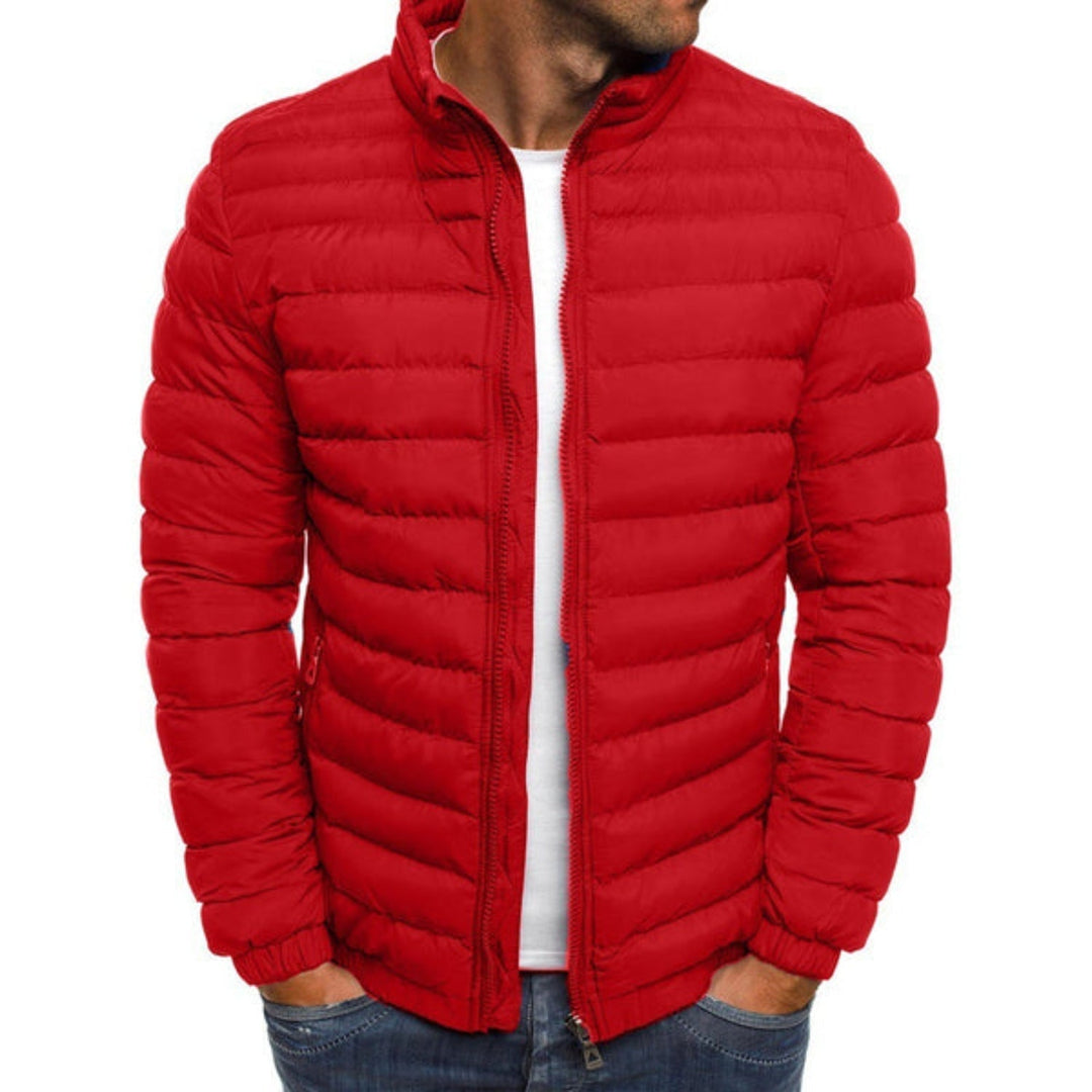 Men's Lightweight Puffer Jacket with Zip Front