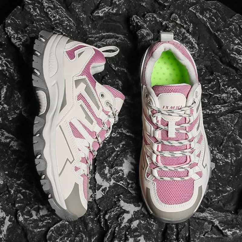 Women's Lace-Up Trail Running Shoes with Chunky Sole