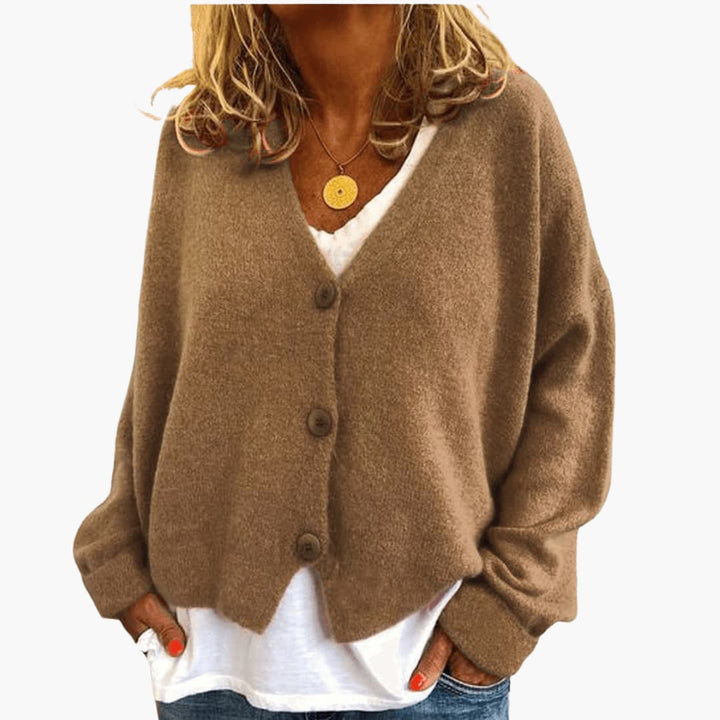 Sierra | Relaxed V Neck Button Cardigan