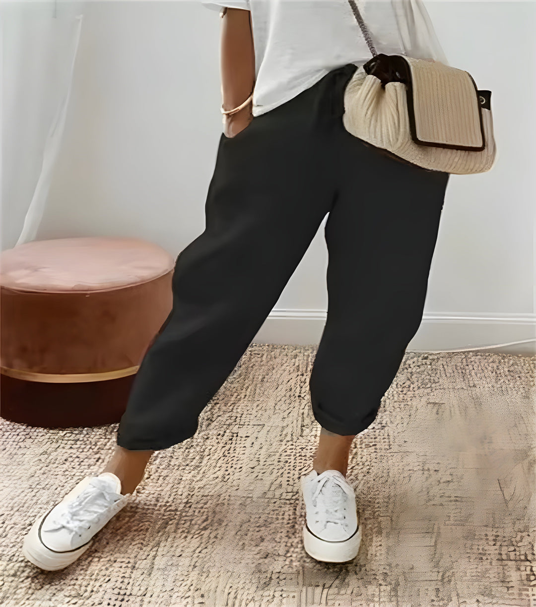 Elara | Relaxed Drawstring Linen Pants