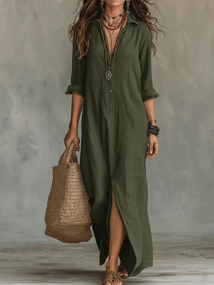 Freya | Casual Long Sleeve Occasion Maxi Dress