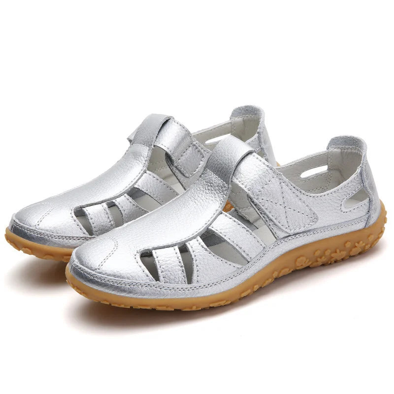 Women's Leather Fisherman Sandals with Adjustable Strap
