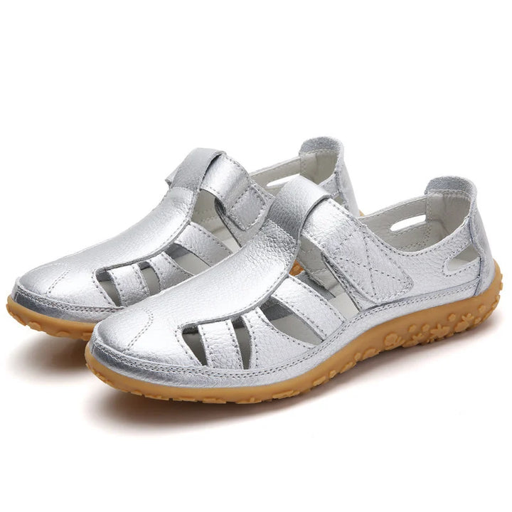 Women's Leather Fisherman Sandals with Adjustable Strap