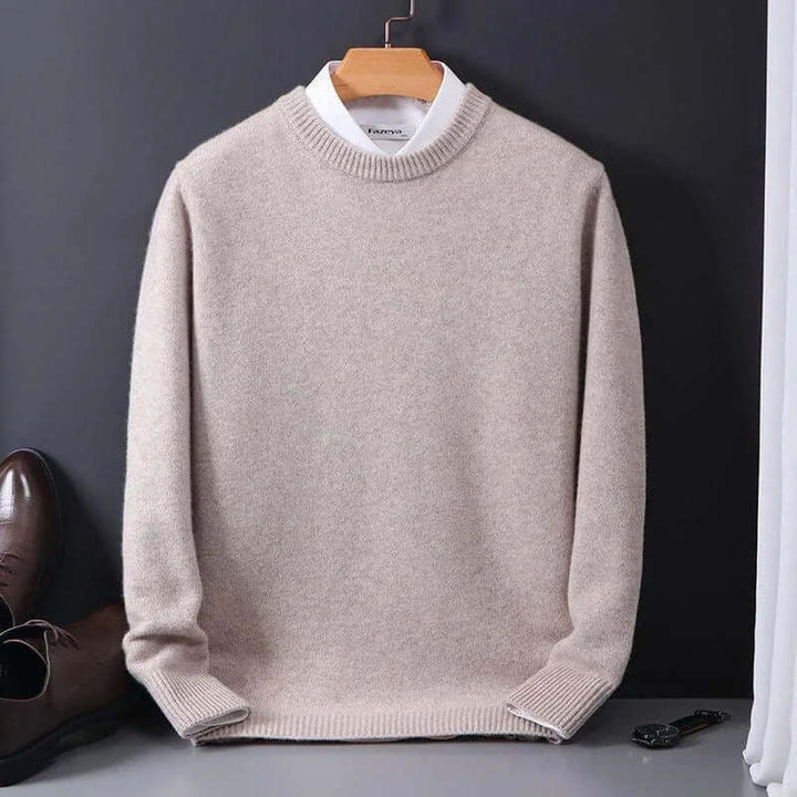 Men's Crew Neck Knit Jumper in Relaxed Fit