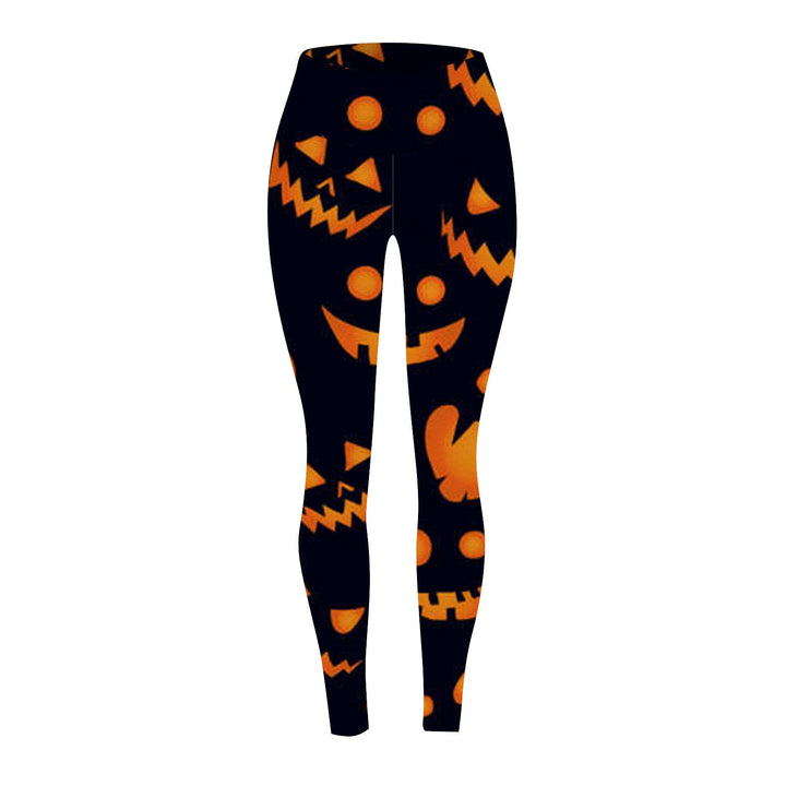 Women's Halloween Pumpkin Print Leggings