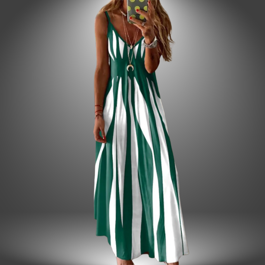 Arabella | Flowing V Neck Maxi Dress