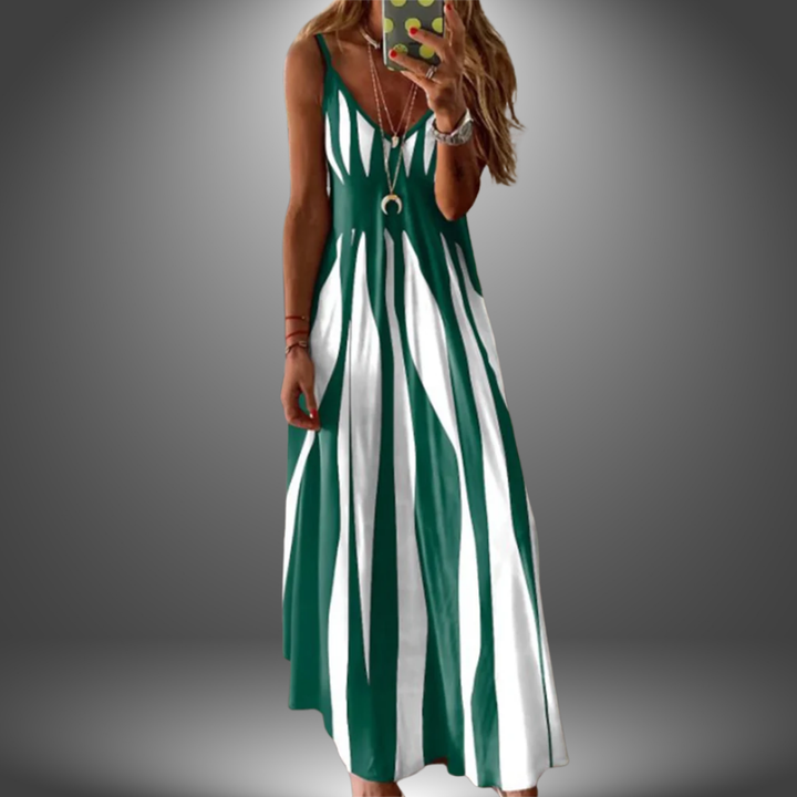 Arabella | Flowing V Neck Maxi Dress