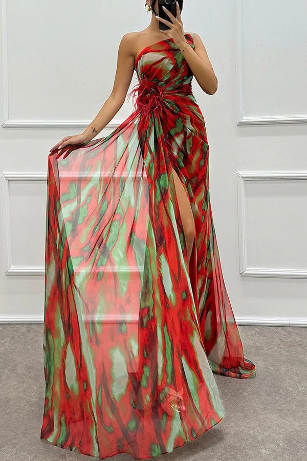 Lorena | One Shoulder Ruched Evening Cocktail Dress