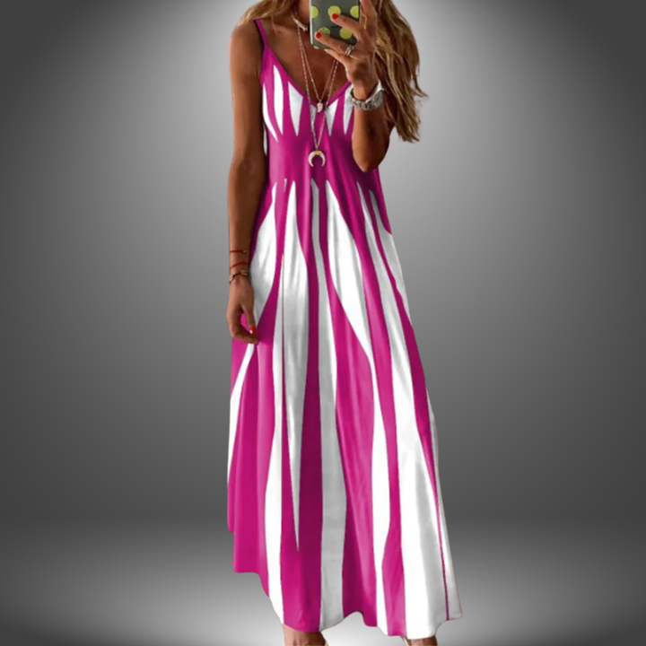 Arabella | Flowing V Neck Maxi Dress