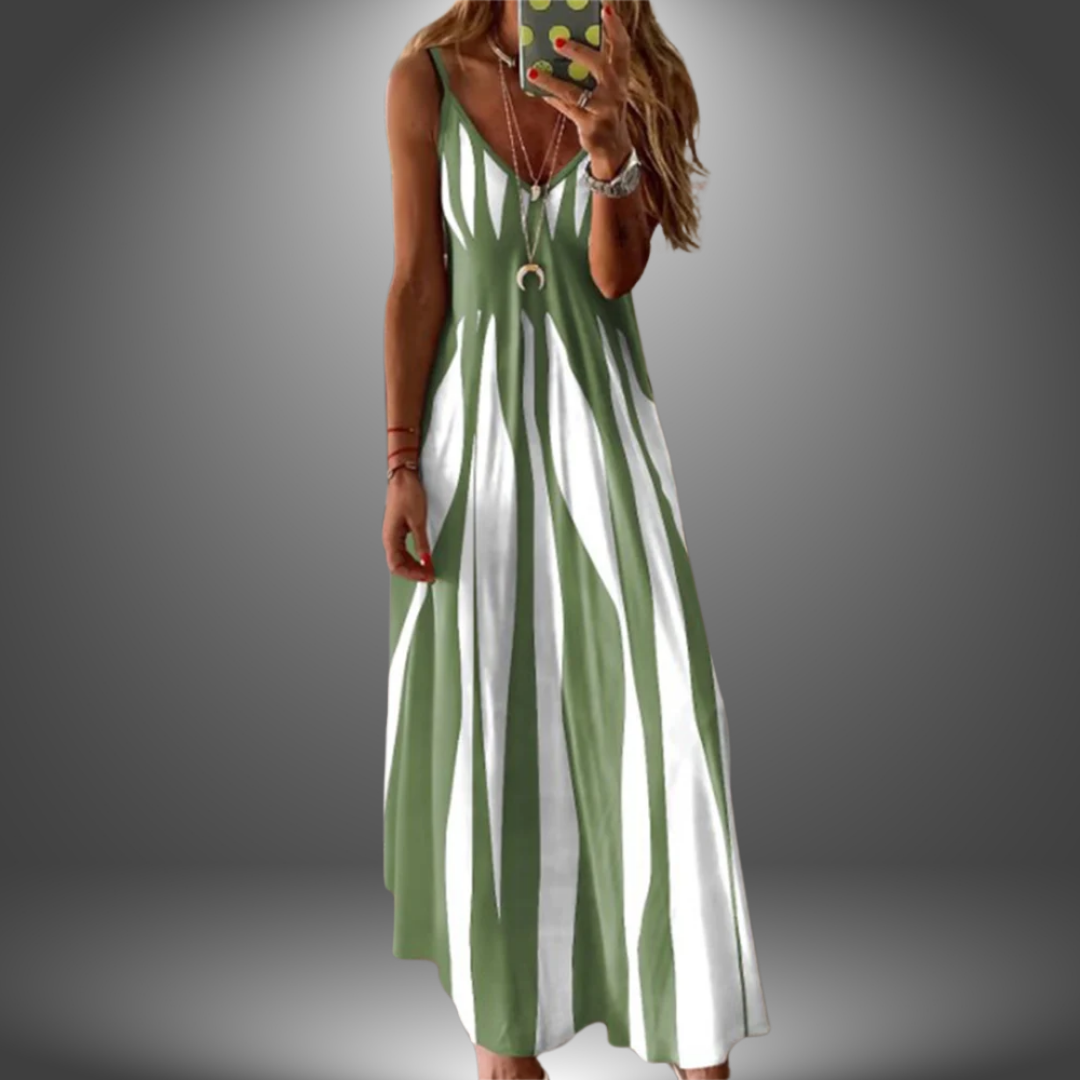 Arabella | Flowing V Neck Maxi Dress