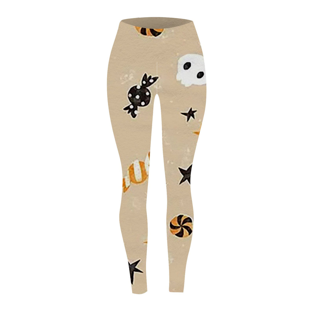 Women's Halloween Pumpkin Print Leggings