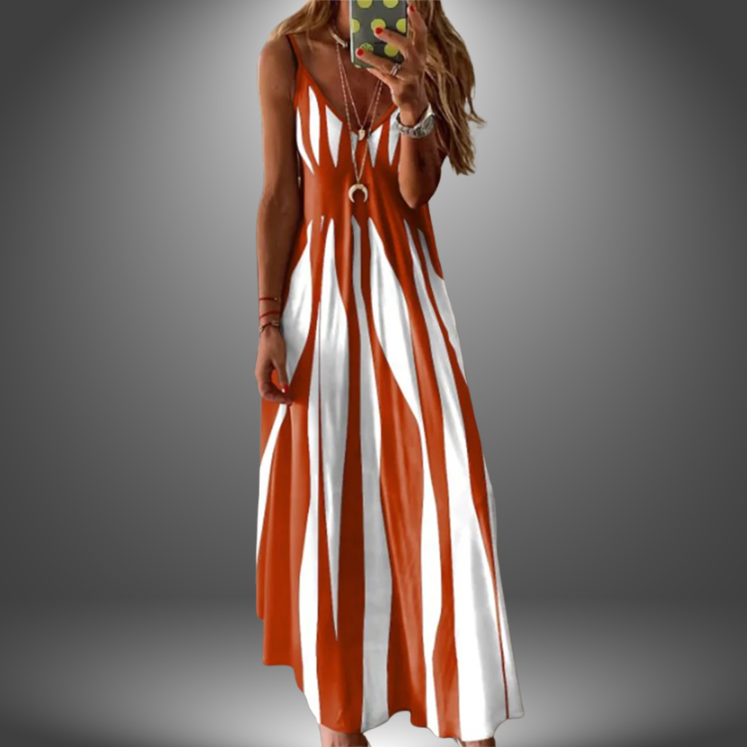 Arabella | Flowing V Neck Maxi Dress