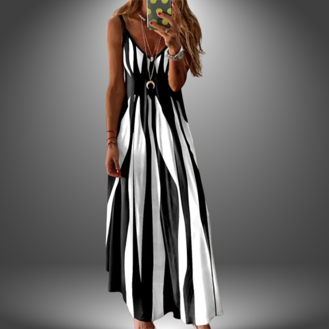 Arabella | Flowing V Neck Maxi Dress