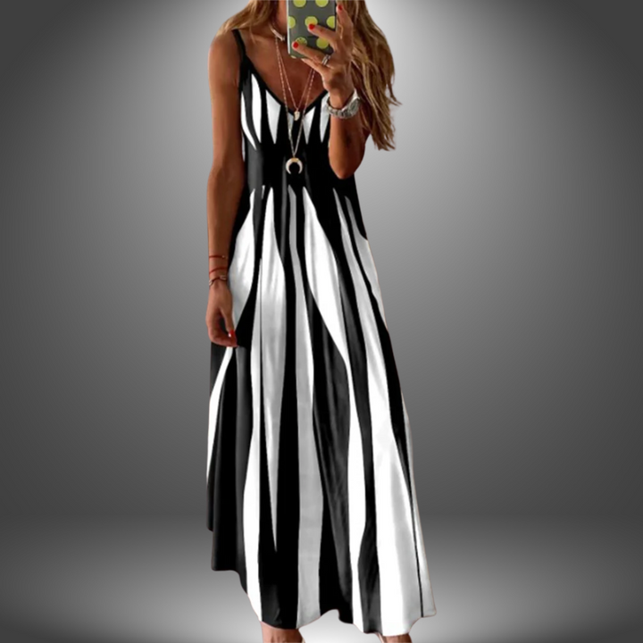 Arabella | Flowing V Neck Maxi Dress
