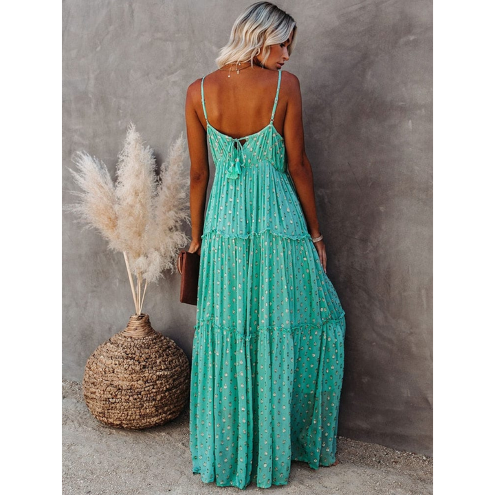 Sophia | Flowing Strappy Casual V-Neck Maxi Dress