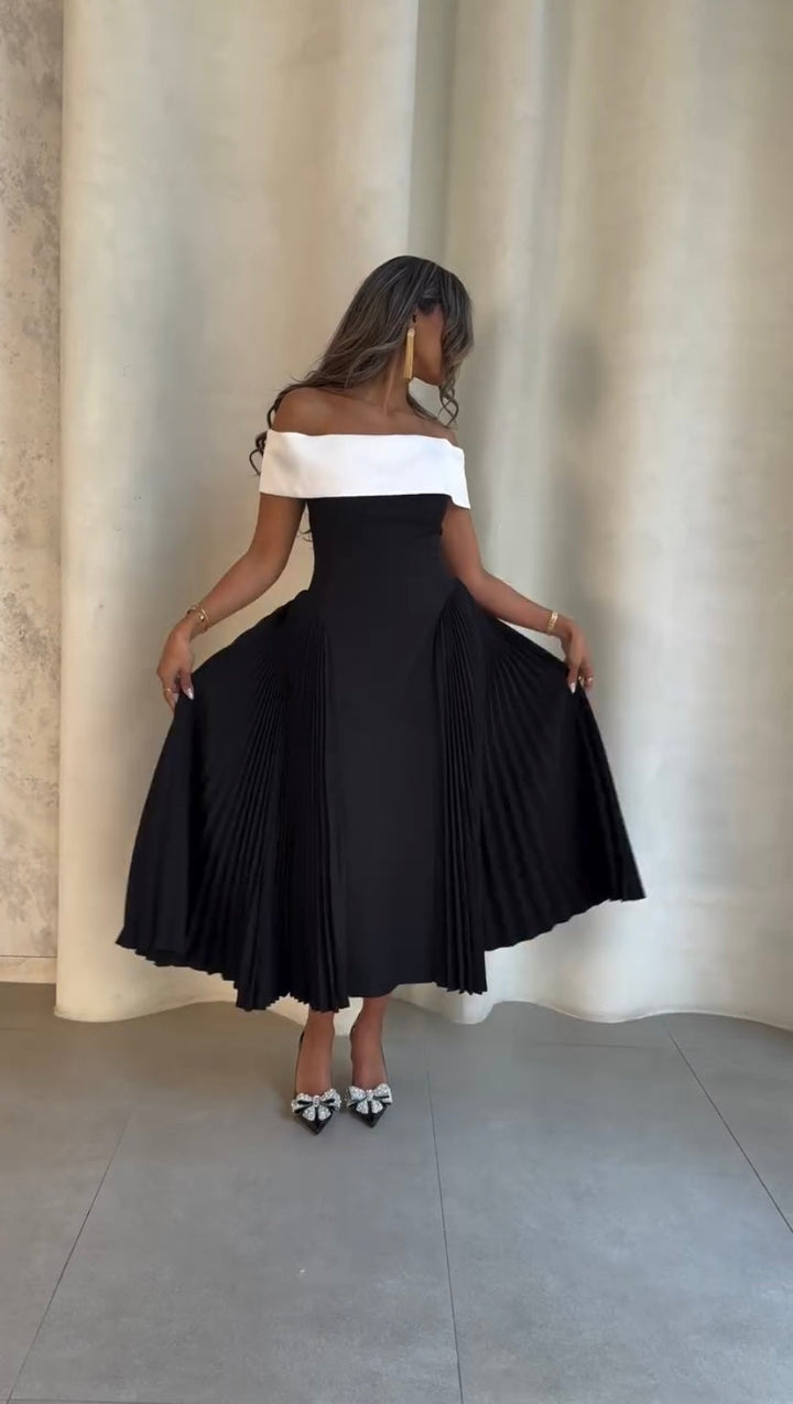 Isabella | Elegant Off Shoulder Occasion Midi Dress