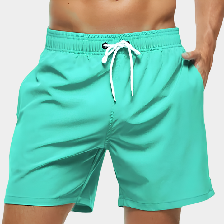 Men's Drawstring Board Shorts with Side Pockets