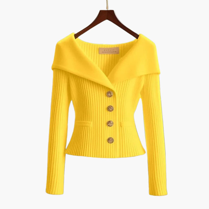 Jessica | Ribbed Knit Button Front Cardigan