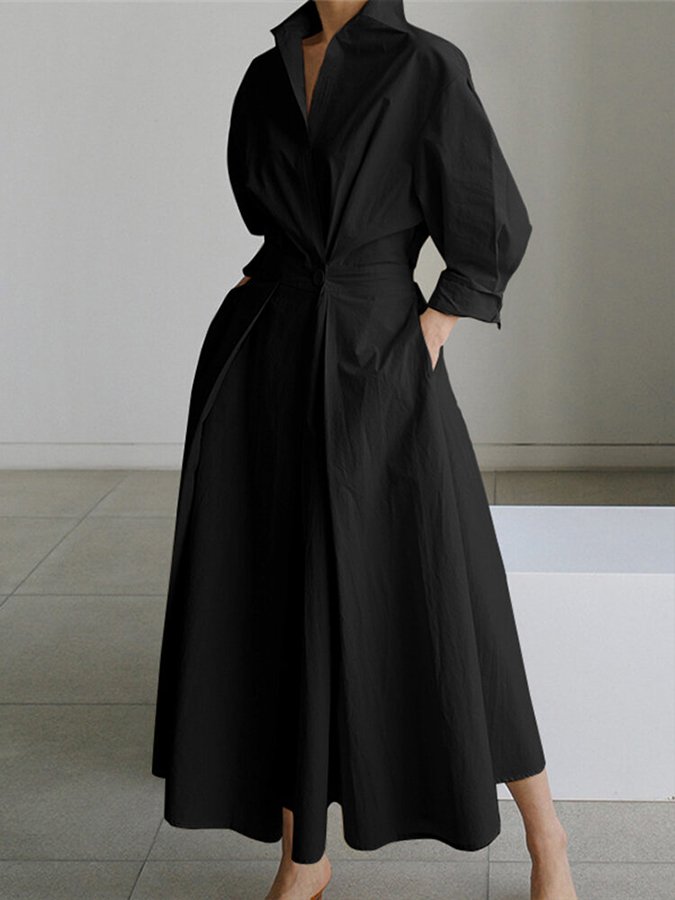 Josephine | Belted Long Sleeve Occasion Midi Dress