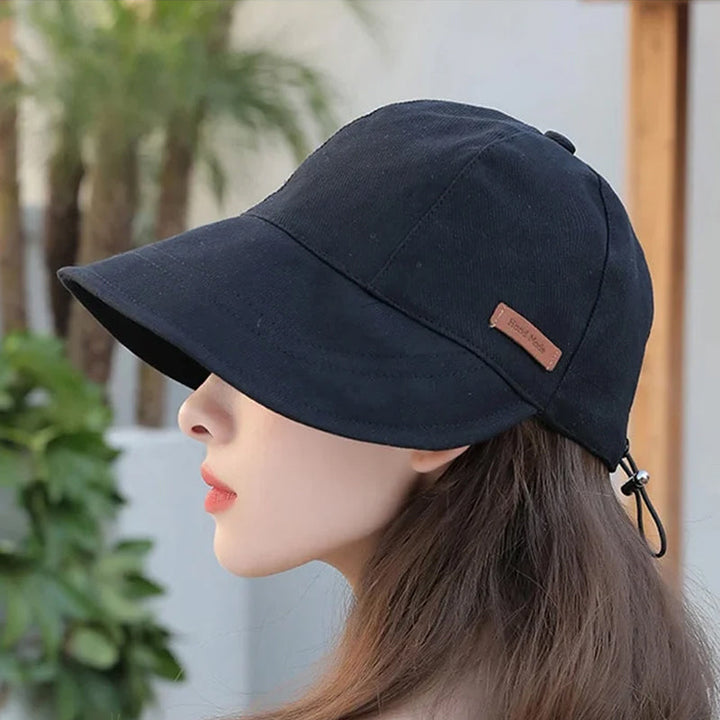 Women's Cotton Wide Brim Cap with Toggle