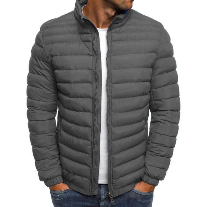 Men's Lightweight Puffer Jacket with Zip Front