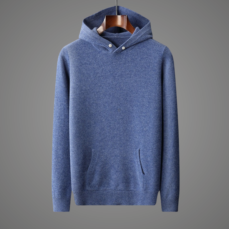 Women's Contrast Hood Knit Jumper with Kangaroo Pocket