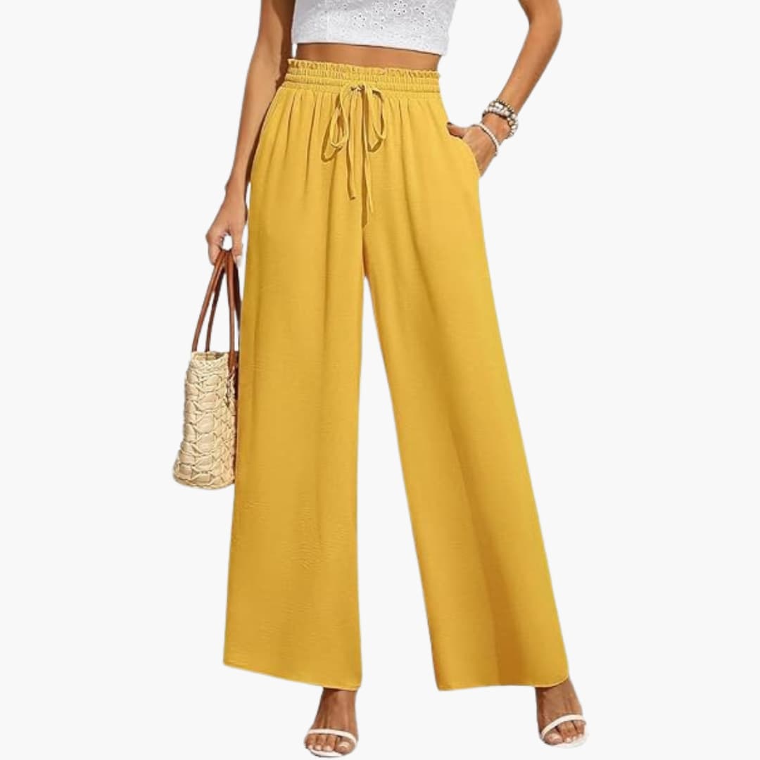 Elara | Relaxed Drawstring Wide Leg Pants