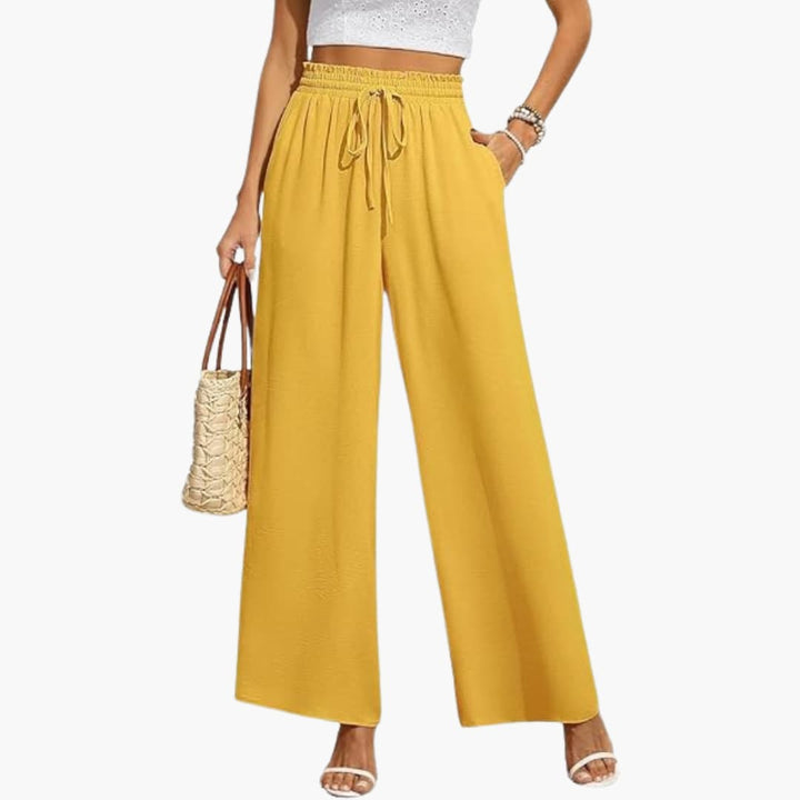 Elara | Relaxed Drawstring Wide Leg Pants