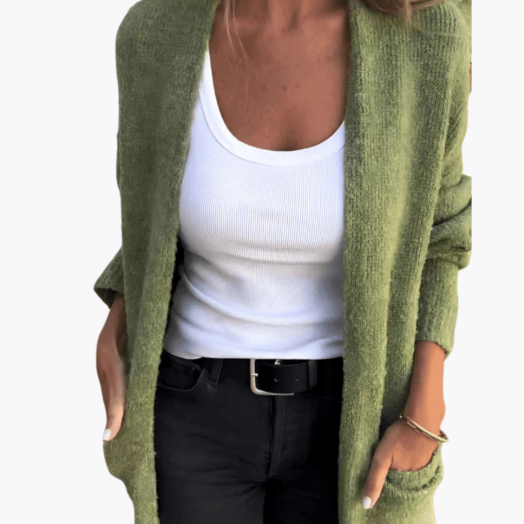 Matilda | Textured Long Sleeve Longline Cardigan