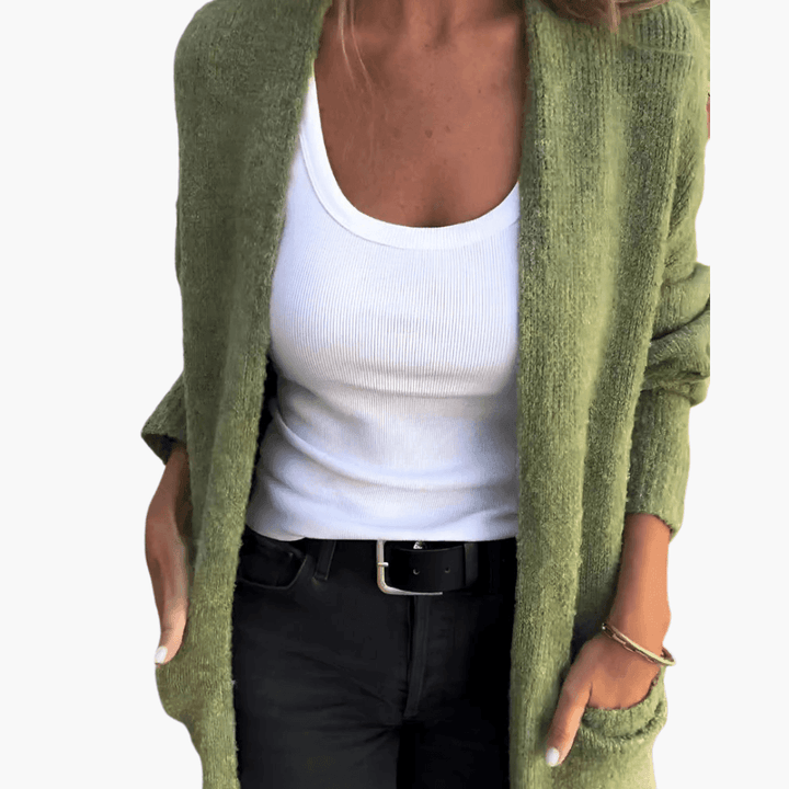 Matilda | Textured Long Sleeve Longline Cardigan