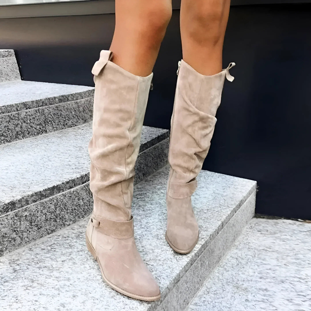 Casual Suede Knee High Boots