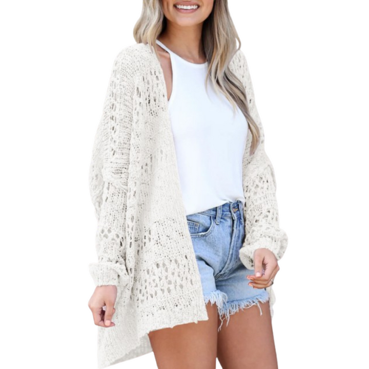 Grace | Oversized Open Knit Cardigan