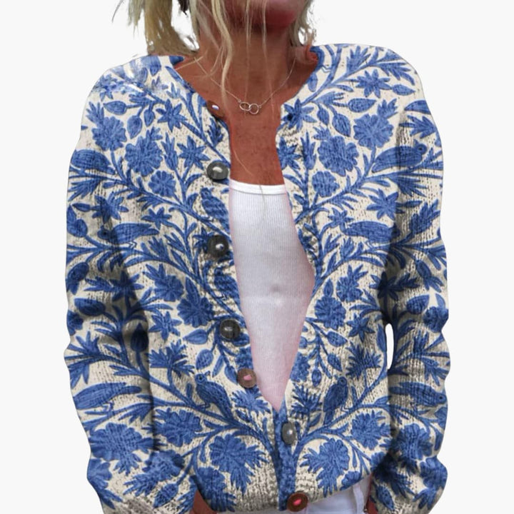 Georgia | Floral Print Button Front Cardigan