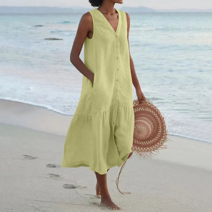 Women's Sleeveless Summer Midi Dress