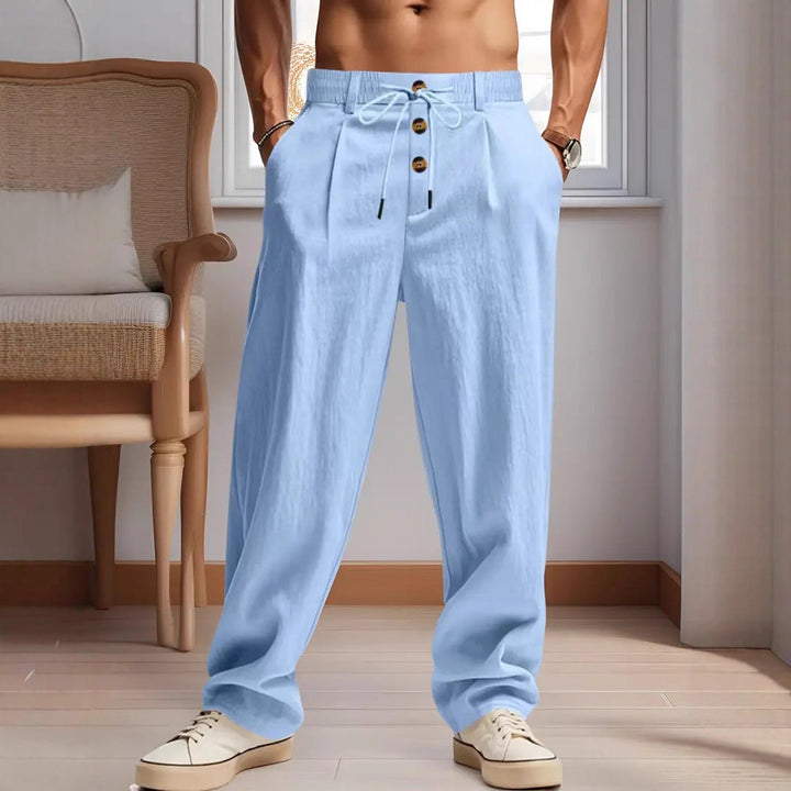 Men's Relaxed Linen Drawstring Pants