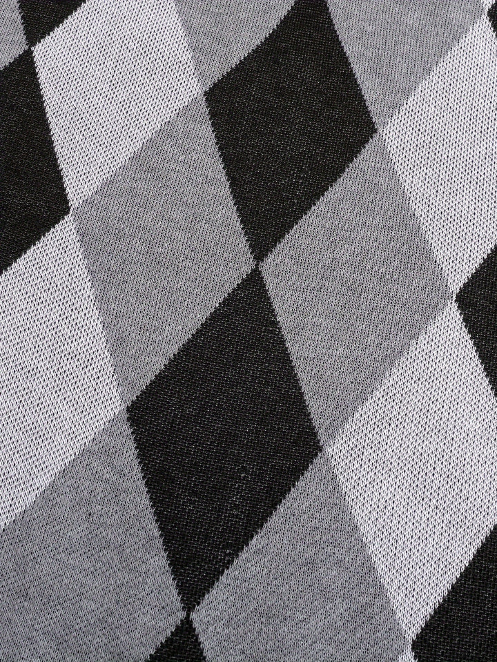 Men's Argyle Knit Sweater Vest