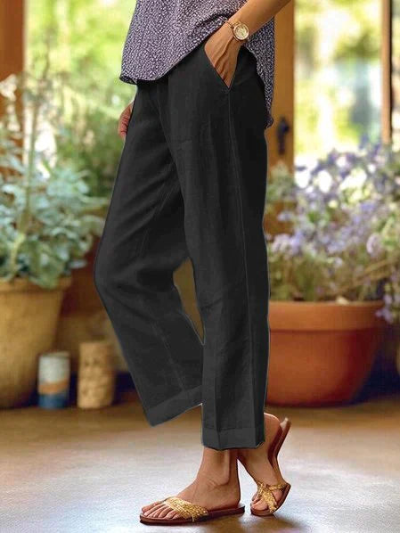 Harper | Relaxed Straight Leg Cropped Pants