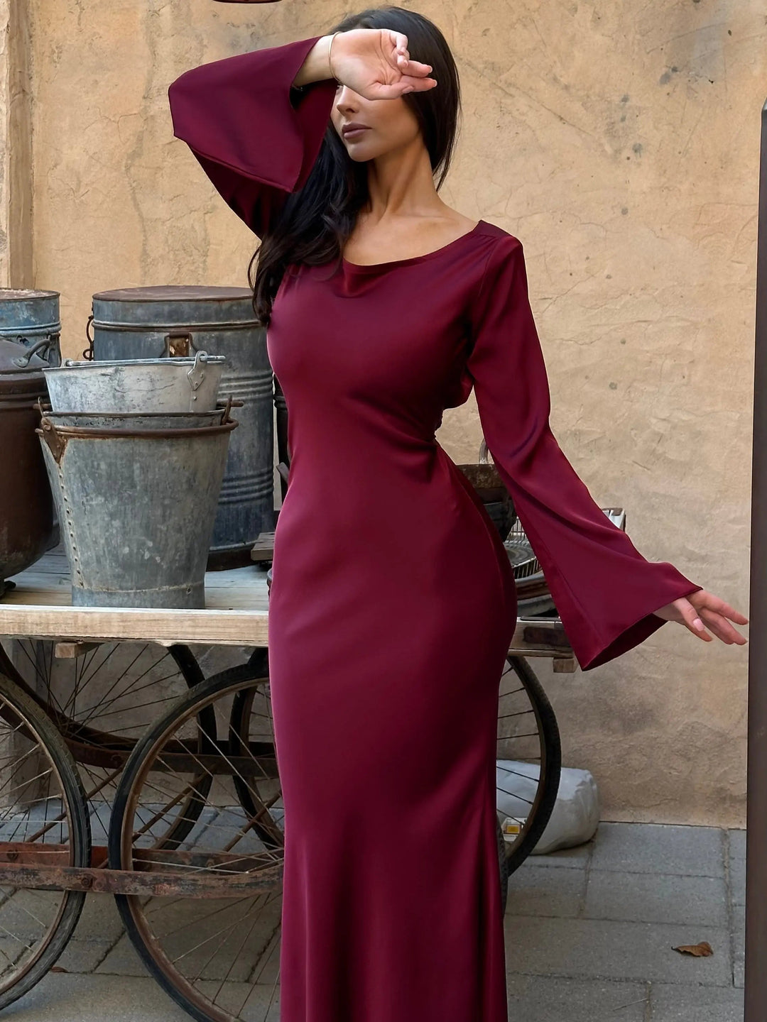 Elina | Elegant Long Sleeved Maxi Dress