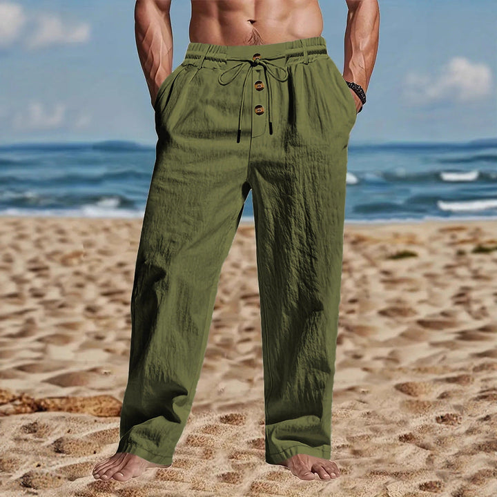 Men's Relaxed Linen Drawstring Pants