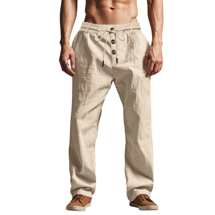 Men's Relaxed Linen Drawstring Pants