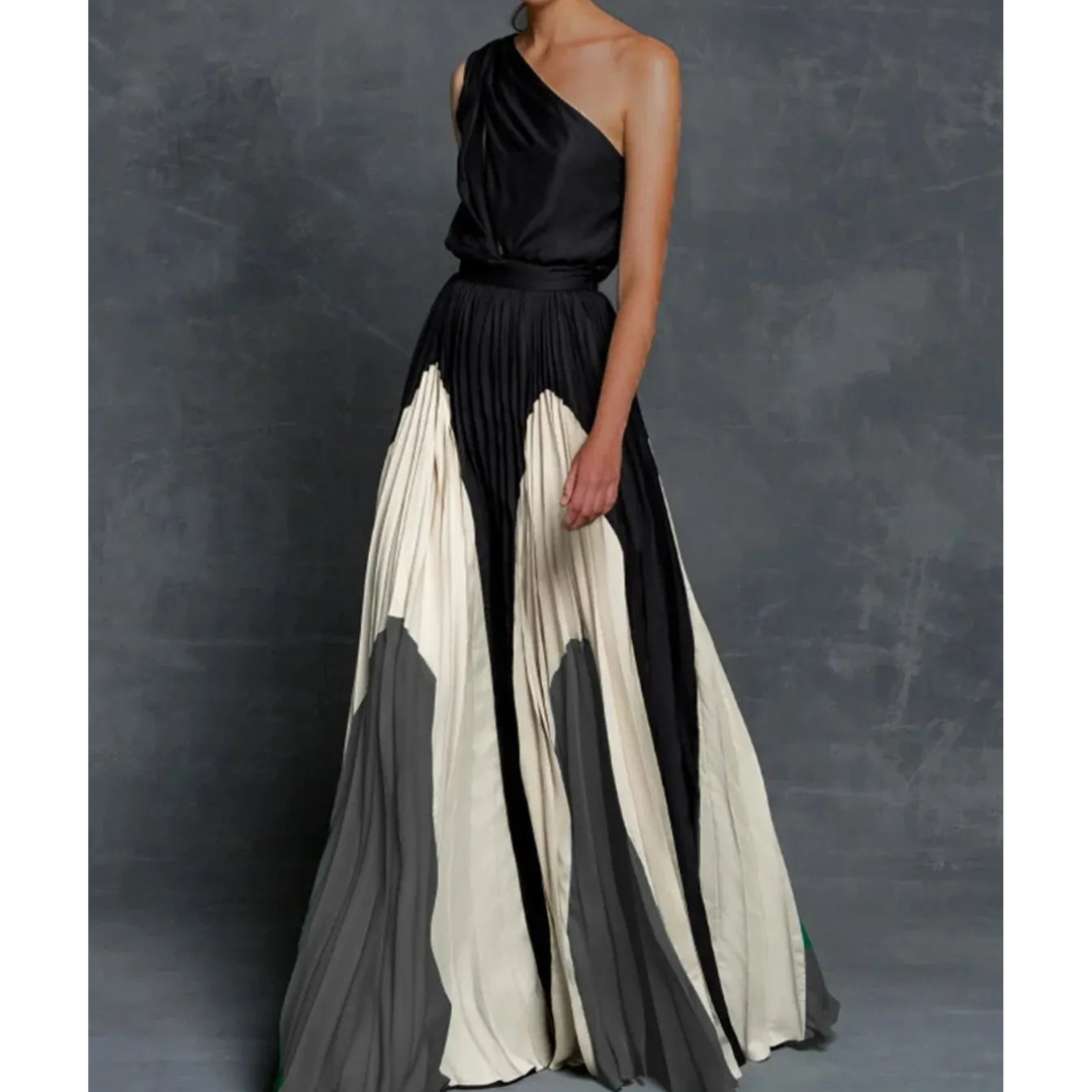 Jasmine | One Shoulder Pleated Maxi Cocktail Dress