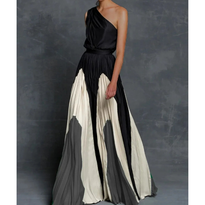 Jasmine | One Shoulder Pleated Maxi Cocktail Dress