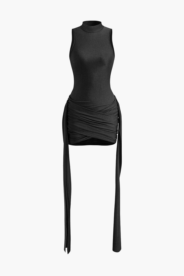 Selena | Elegant High Neck Bodycon Mini Cocktail Dress