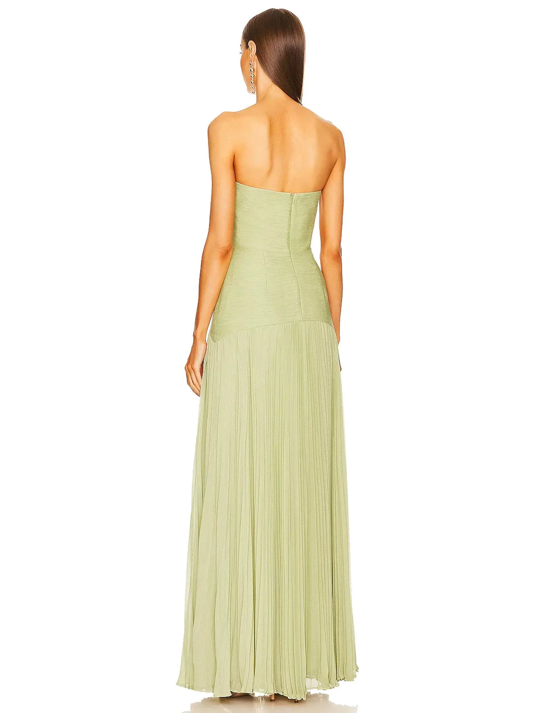 Clara | Formal Pleated Bandeau Maxi Dress