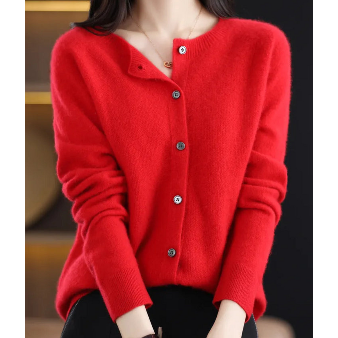 Emilia | Relaxed Button Front Knit Cardigan