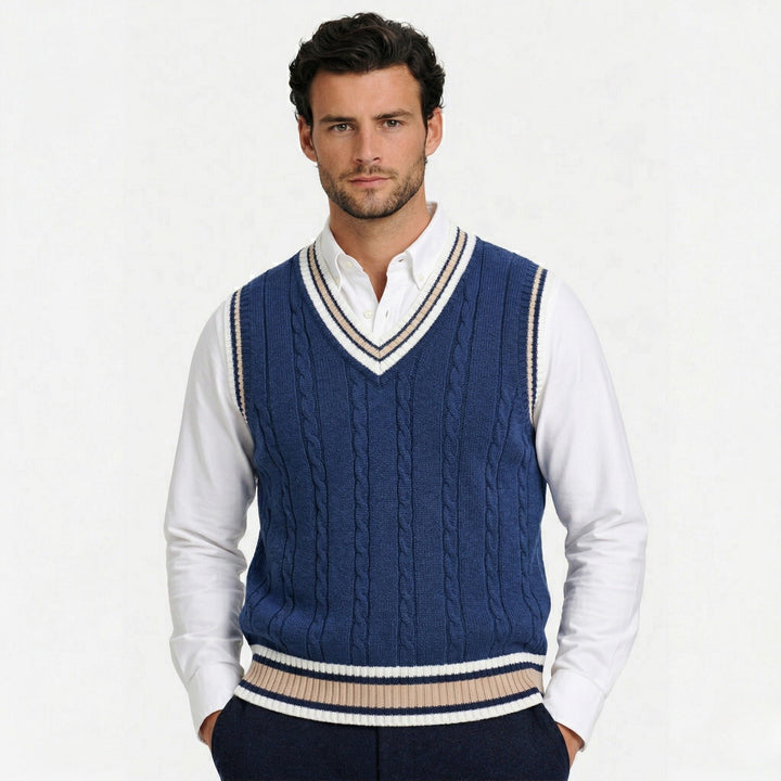 Men's V Neck Knit Vest