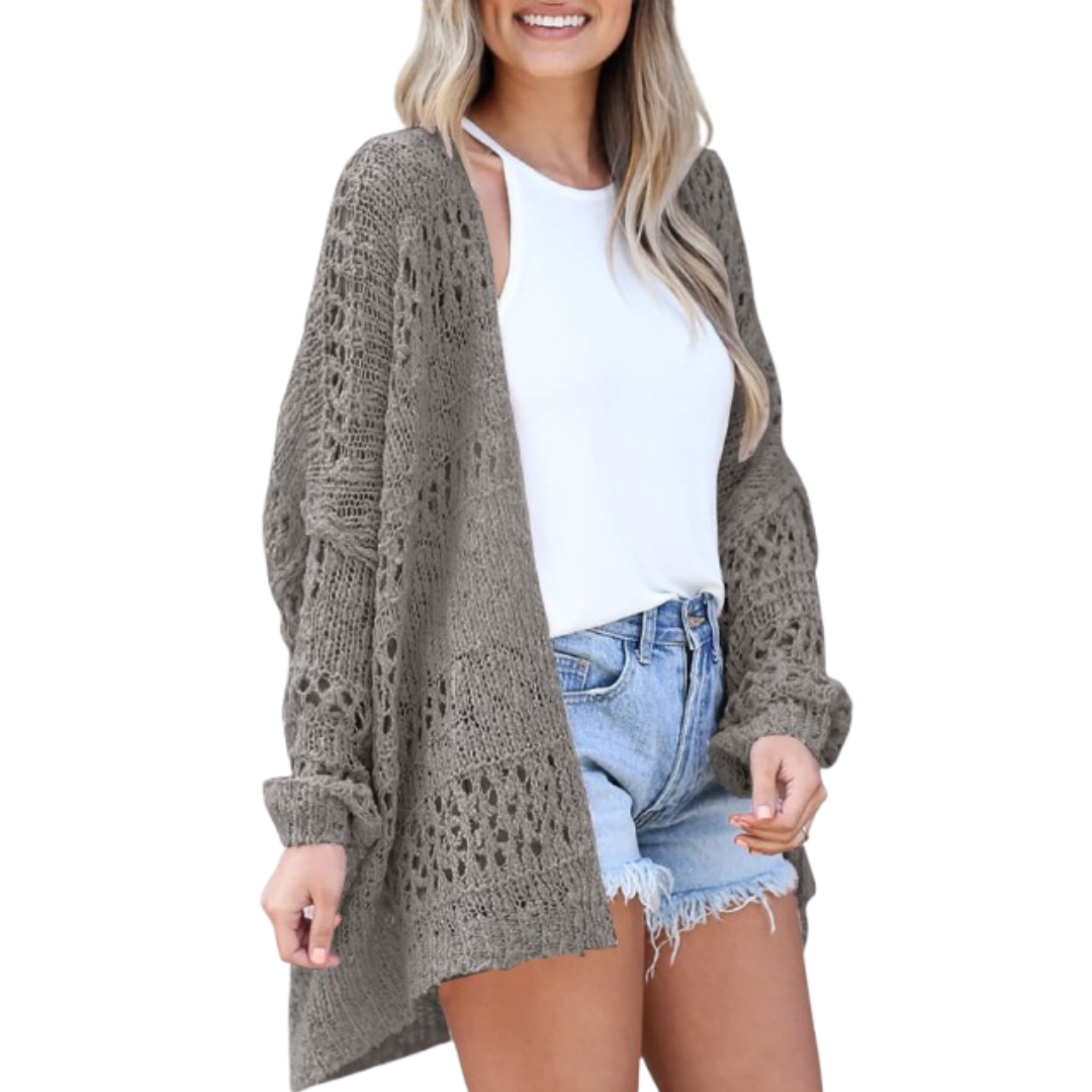 Grace | Oversized Open Knit Cardigan