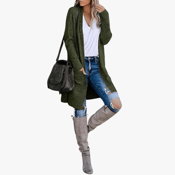 Matilda | Textured Long Sleeve Longline Cardigan
